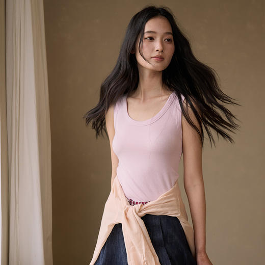 【2026春季新品】蚕丝羊毛・经典背心 天丝莫代尔 春夏桑蚕丝内搭打底衫简约舒适修身吊带 商品图4