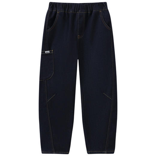 【MQD】童装男大童年冬新款加绒裤子儿童简约休闲加厚奥粒绒牛仔裤 商品图4