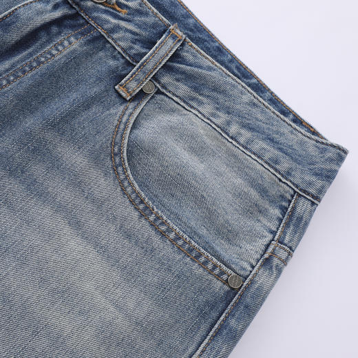 GXG男装26夏季经典水洗潮流舒适时尚日常通勤直筒休闲男式牛仔裤K&C 商品图8