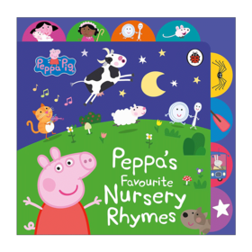 英文原版 Peppa Pig Peppa’s Favourite Nursery Rhymes 小猪佩奇经典童谣 标签纸板童书 英文版 进口英语原版书籍