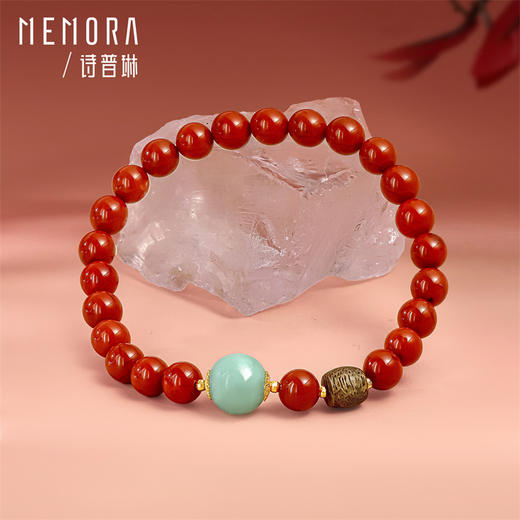 【新品首发】琳琅雅玉系列 18K金南红玛瑙翡翠手串手链 女士礼物MEMORA诗普琳MB006801 商品图4