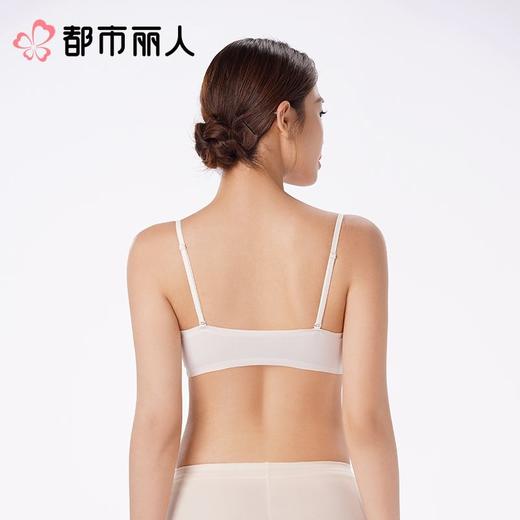 都市丽人背心无罩杯薄锦纶冰丝背心短抹胸有杯垫时尚美搭LVC1A6 商品图2