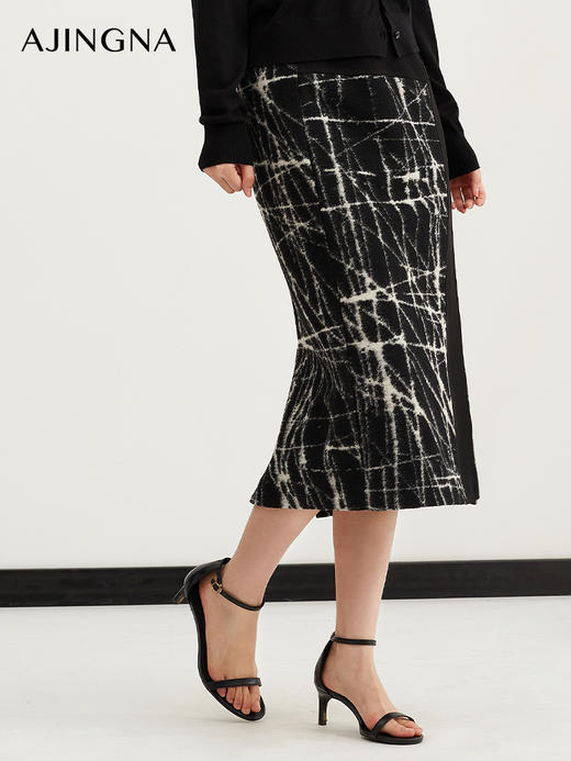 【商场同款】阿菁娜冬季新款直身H型包臀裙A29Q113058 商品图3