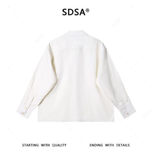 29742SDSA男装2026新款高贵轻奢韩版简约刺绣衬衫宽松休闲简约长袖衬衣 商品图4