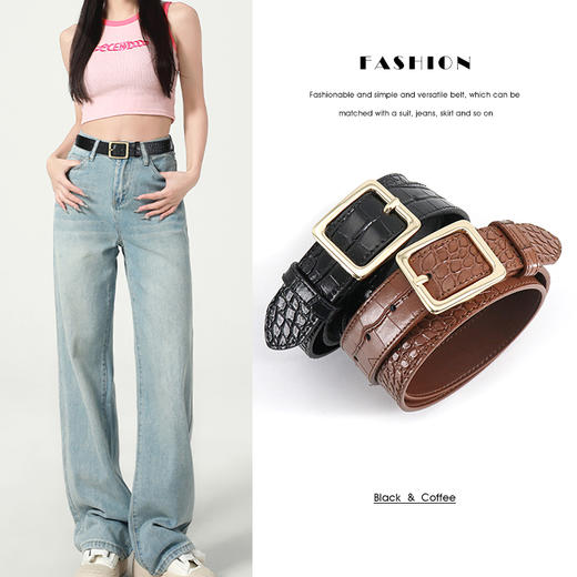 时尚韩系百搭单品 | SIMON DIARIES腰带配饰二层牛皮 经典耐看皮带饰品 多色可选 商品图9