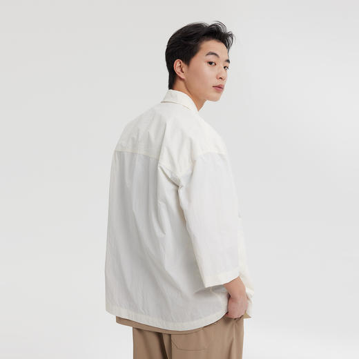 MODE COMMUTER | MC不潮品微皱四合扣七分袖翻领衬衫 商品图3