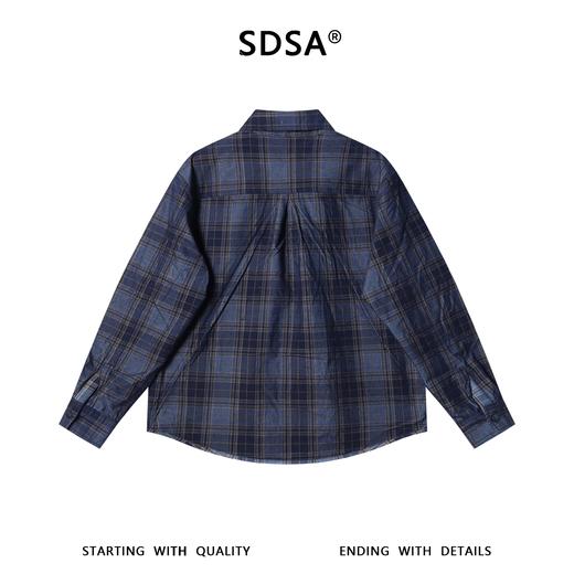 26CS32SDSA男装2026新款高贵轻奢美式复古撞色格纹格子翻领长袖衬衫百搭 商品图4