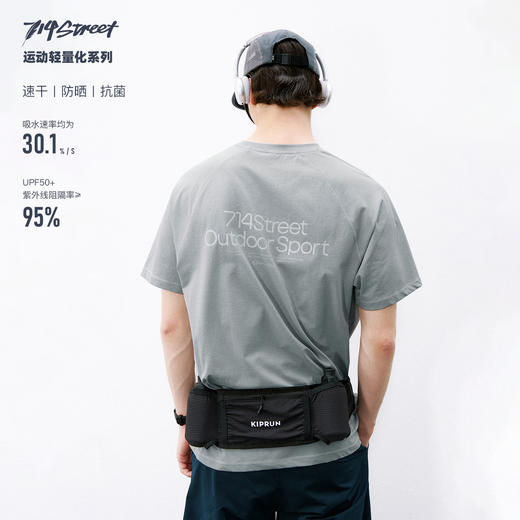 714street水显印花吸湿速干运动短袖男2026夏季潮牌7A抗菌防晒T恤 商品图0