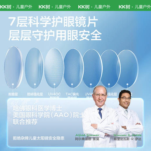 KK树儿童墨镜防紫外线护眼男童女孩太阳镜偏光可折叠宝宝眼镜时尚小Q冻折叠太阳镜 商品图2