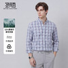 【含棉】圣得西男士衬衫长袖2026新款春季亲肤透气薄款格子上衣 商品缩略图2