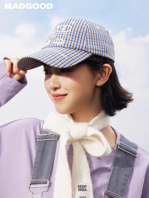 马得工地/MDGDPSMZ13649/字母刺绣格纹鸭舌帽 商品图1