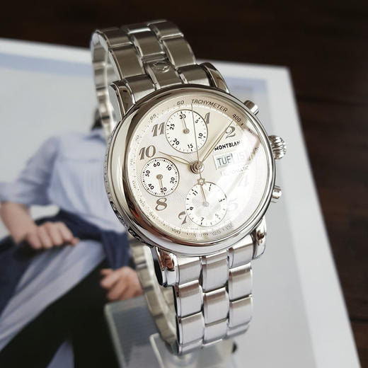 【95新】Montblanc万宝龙5222自动机械日期显示、星期显示38mm（男款）明星系列精钢230226NJS19 商品图3