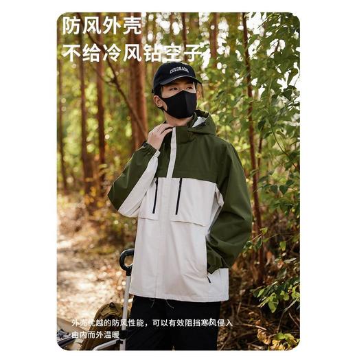 【春秋薄款户外风衣外套男女同款】春秋山系户外单冲外套男女同款情侣款薄款运动防风衣外套ph 商品图2