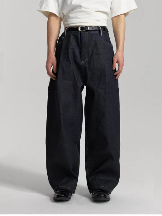GYOZA PASTA/GP26ss-k01/进口纱线日产五金双折宽松廓形原浆赤耳牛仔裤 商品图1