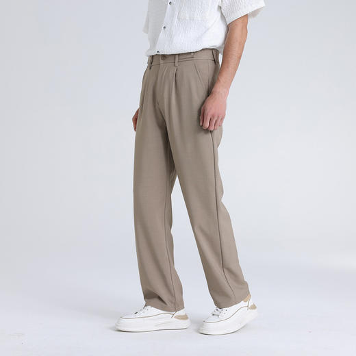 GXG男装26夏季简约时尚舒适弹力商务通勤直筒西裤男式休闲裤K&C 商品图5