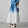 【林栖设计小店】手工钩花|丝棉蓝白渐变优雅百搭2026春新款绣花半身裙T1961278 商品缩略图4