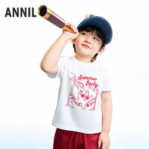 【实体店同款】男童圆领短袖针织衫夏季新款安奈儿童装XB621160 商品图2