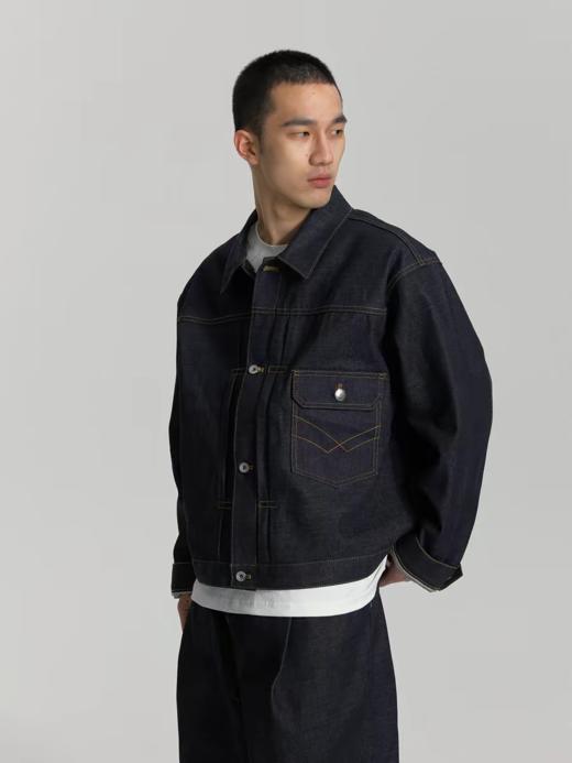 GYOZA PASTA/GP26ss-w01/进口纱线日产五金大战四扣原浆赤耳牛仔夹克外套 商品图3