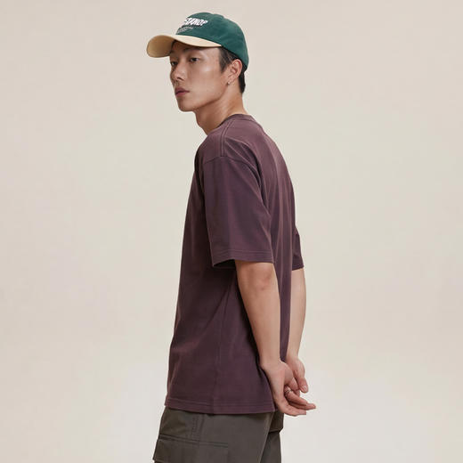 DRONKOO 2026 圆领前豹纹帽子眼镜喷色微阔短袖T恤 商品图4