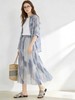 气质灰色水墨印花半身裙女装2026年夏季爆款轻盈垂感百褶裙子S-2XL 商品缩略图2
