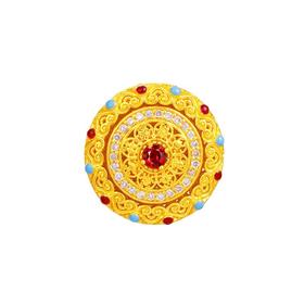 足金八宝罗盘转运珠 黄金转运珠MEMORA诗普琳HP920901