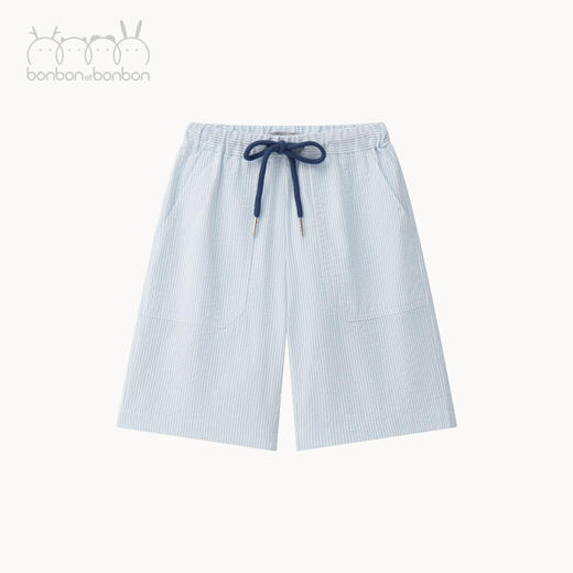 绣花细节条纹衬衫/短裤 商品图4