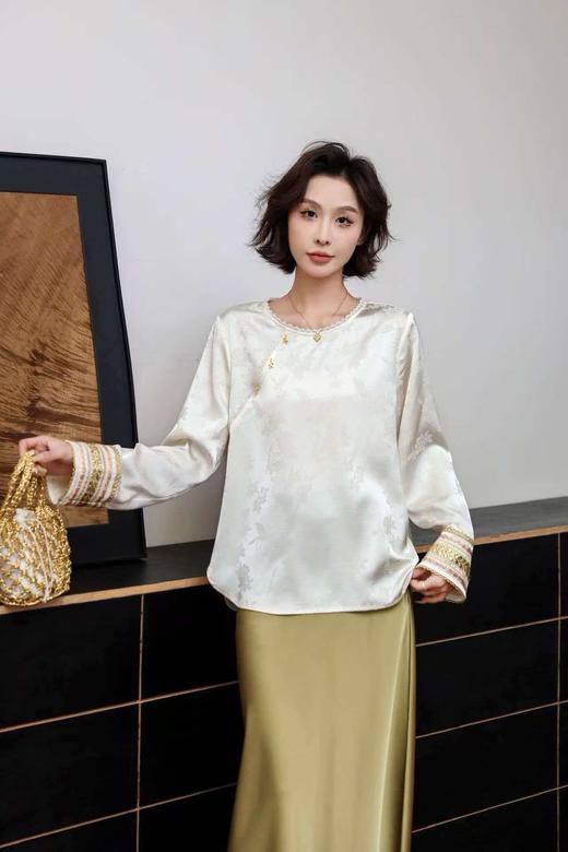 烟暖初妆|精美斜襟刺绣上衣（一口价） 商品图0