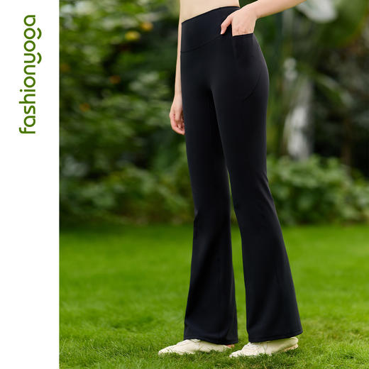 凡圣瑜伽无裆线带兜喇叭长裤 FC16908W 商品图7