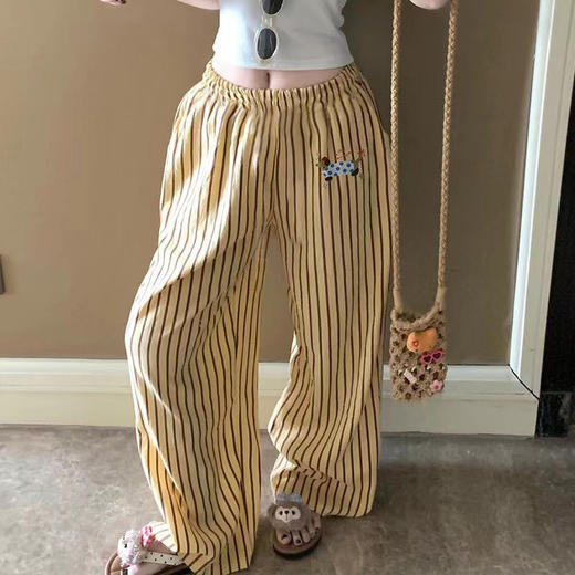 雀说新款睡裤女夏季云朵棉薄款简约休闲可外穿家居长裤遛弯裤 WALC196 商品图1