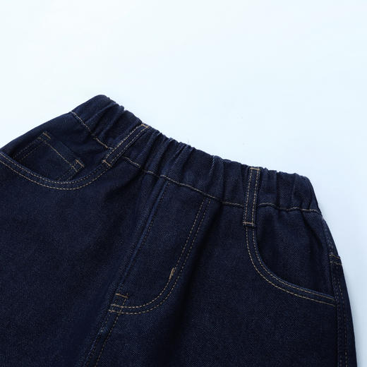 【MQD】女大童冬新款儿童百搭宽松加绒裤子萌趣卡通奥粒绒牛仔裤 商品图2