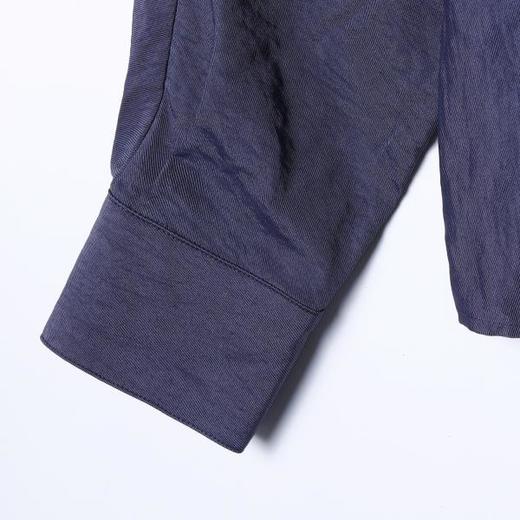 26CS34SDSA男装2026新款高贵轻奢简约纯色交叉立领衬衫百搭时尚休闲衬衣 商品图4