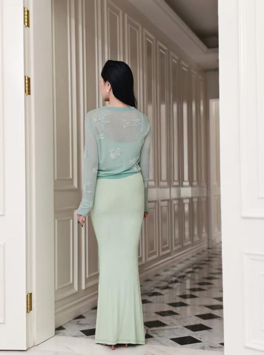 【3.6上新】早春青芜🌸薄荷绿印花100%绵羊毛开衫 商品图9