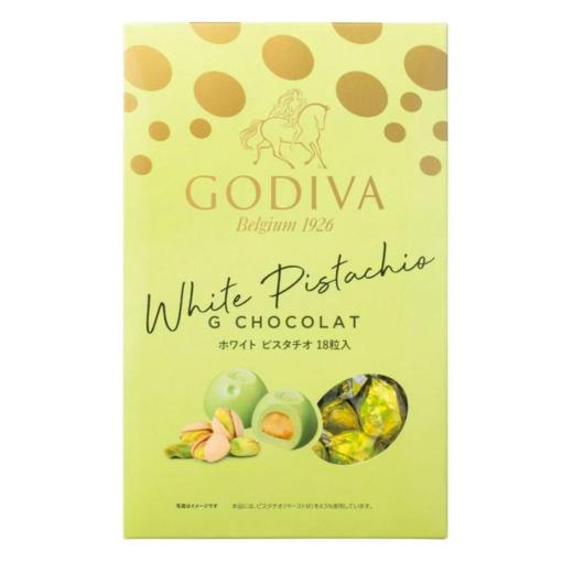 日版歌帝梵​​GODIVA 白开心果巧克力-18粒入 商品图1