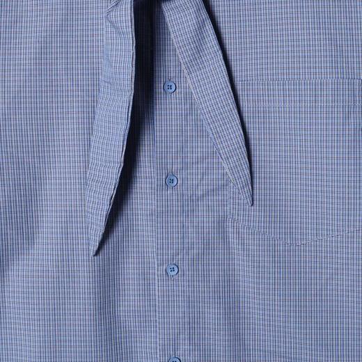 42877SDSA男装2026新款高贵轻奢细格纹系带衬衫宽松设计感百搭长袖衬衫 商品图2