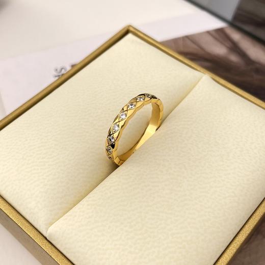 香奈儿 窄版 mini 菱格 满钻戒指（XTY） 商品图2