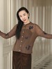 【3.6上新】早春茶烟🌸檀木棕印花100%绵羊毛开衫 商品缩略图3