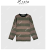 03-2潘依绣丁丁宠粉美式复古条纹圆领通勤百搭长袖T恤 Q7109 商品缩略图0