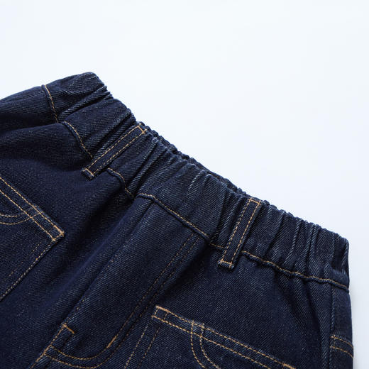 【MQD】童装女大童冬季新款儿童学院风复古加绒厚款保暖百搭牛仔裤 商品图2