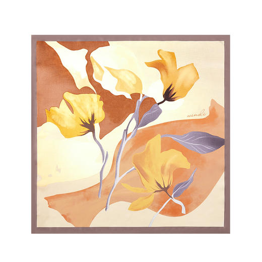 万事利双面印花大方巾-兰香语 商品图4