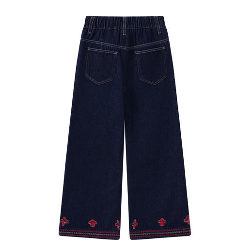 【MQD】童装女大童冬季新款儿童加绒休闲百搭裤子奥利绒加厚牛仔裤 商品图1