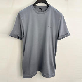 KITON 男士字母徽标刺绣圆领短袖T恤 灰色 UMK075308002