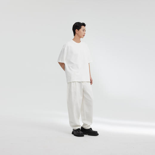 MODE COMMUTER | MC不潮品全棉平纹针织休闲植绒圆领短袖T恤 商品图4