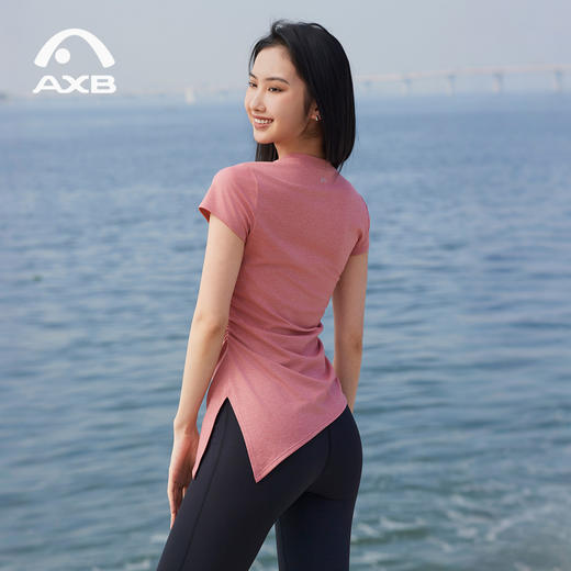 爱暇步2026春季新款瑜伽服短袖女速干上衣普拉提训练运动健身t恤 商品图4