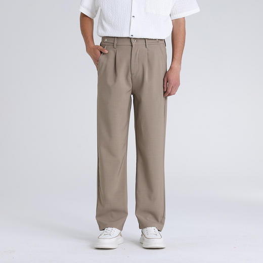 GXG男装26夏季简约时尚舒适弹力商务通勤直筒西裤男式休闲裤K&C 商品图4