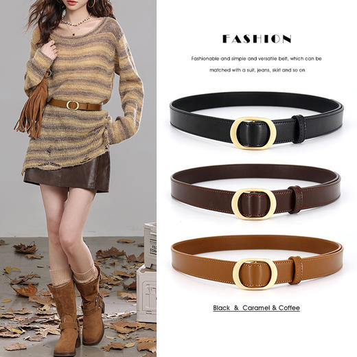 时尚韩系百搭单品 | SIMON DIARIES腰带配饰二层牛皮 经典耐看皮带饰品 多色可选 商品图13