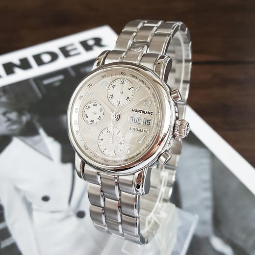 【95新】Montblanc万宝龙5222自动机械日期显示、星期显示38mm（男款）明星系列精钢230226NJS19 商品图2