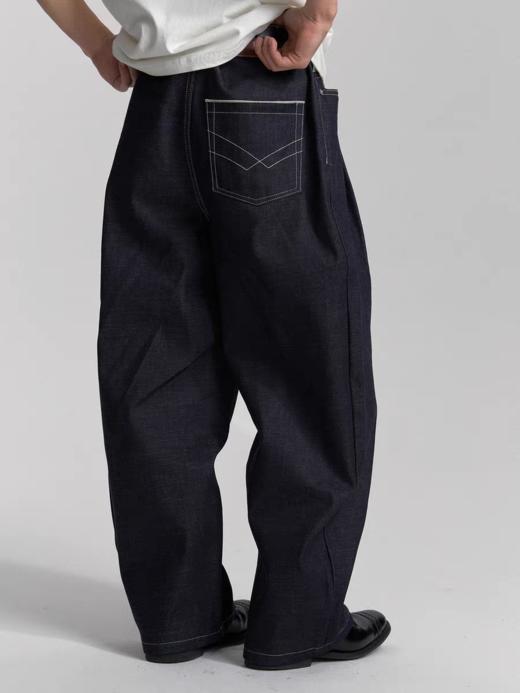 GYOZA PASTA/GP26ss-k01/进口纱线日产五金双折宽松廓形原浆赤耳牛仔裤 商品图3