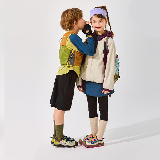 【旷野徒步系列】SMIBU中大童春秋季新款拼色防滑户外休闲徒步鞋运动鞋Z53JB3407 商品图4