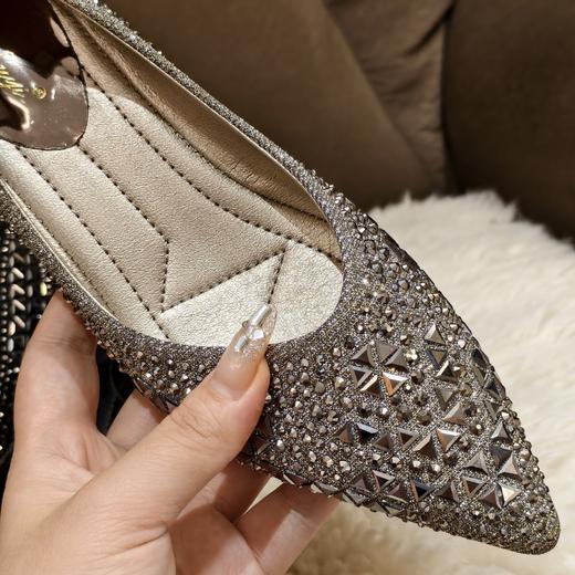 【爆仓！下单3-7天内发货】卷卷紫气质法式满钻优雅高跟鞋尖头单鞋 百搭优雅时尚 拉长腿部线条显高显瘦 商品图3