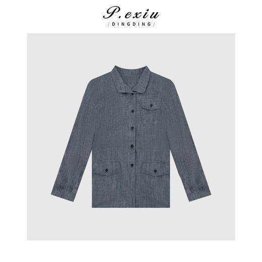 03-2潘依绣丁丁宠粉设计感复古长袖衬衫外套Q39921 商品图0